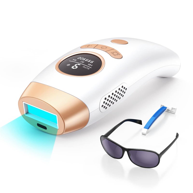 FENCY IPL Laser Hair Removal Device for Women and Men, 9 Energy Levels and 990,000 Flashes, at-Home Permanent Painless IPL Hair Remover for Armpits Legs Facial Whole Body, White